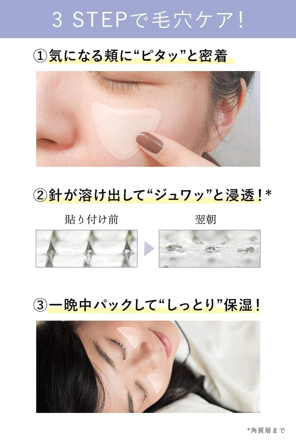 Amazon.co.jp: 【週1回】毛穴対策 ヒアルロン酸 パッチ 北の快適工房